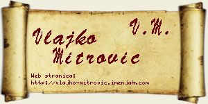 Vlajko Mitrović vizit kartica